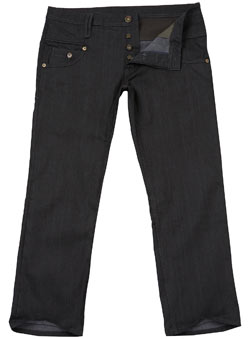 Burton Dark Resin Coated Straight Denim Jeans