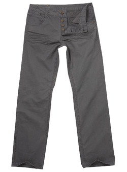 Burton Grey 5 Pocket Zip Trousers