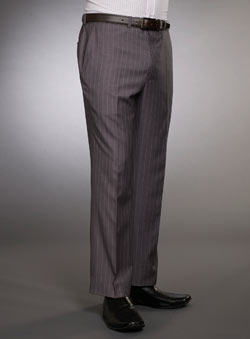 Grey Double Pinstripe Trousers