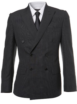Grey Heritage `rince of Wales`Check Suit Jacket
