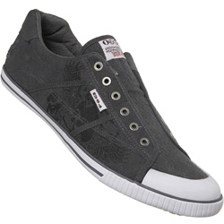Grey Laceless Sports Shoe