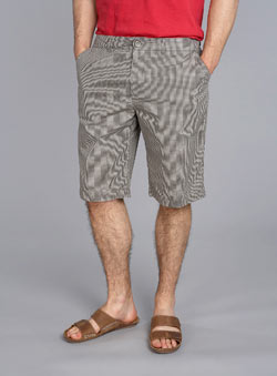 Grey Mini Check Semi Formal Shorts