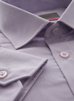 Lilac Plain Regular Fit Shirt