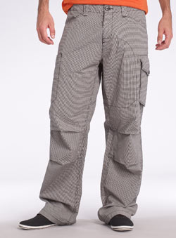 Burton Mini Check Print Cargo Trousers