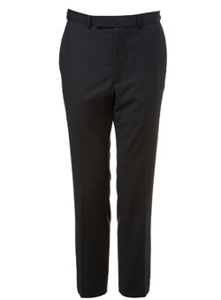 Navy Herringbone Essential Suit Trousers