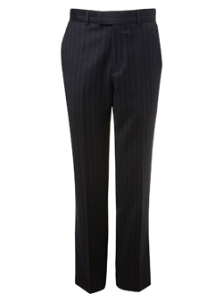 Navy Stripe Flannel Trousers