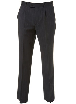 Navy Stripe Travel Suit Trousers
