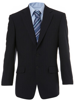Navy Stripe Washable Suit Jacket