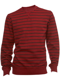 Red/Black Stripe Sweatshirt