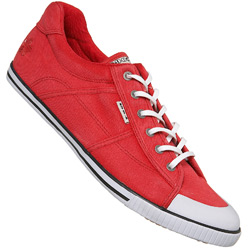 Red Lace Up Sports Shoe