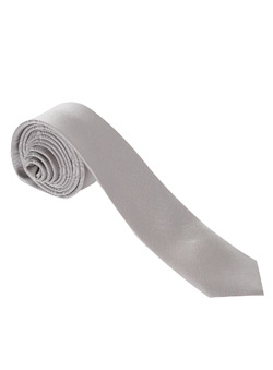 Burton Silver Textured Slim Tie