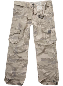 Stone Camouflage Cargo Trousers
