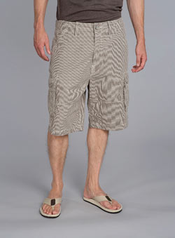 Stripe Cargo Shorts