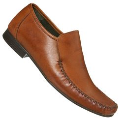 Burton Tan Leather Smart Loafer Shoes