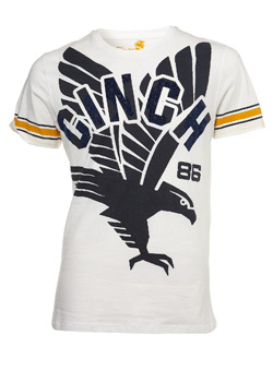 White Cinch Eagle Print T-Shirt