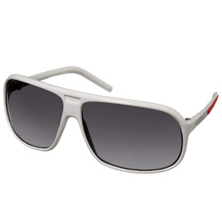 White Plastic Frame Sunglasses
