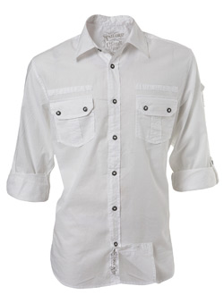 White Voile Long Sleeve Casual Shirt