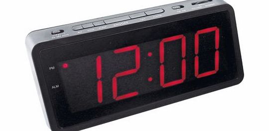 Bush Jumbo Display Alarm Clock Radio - Black