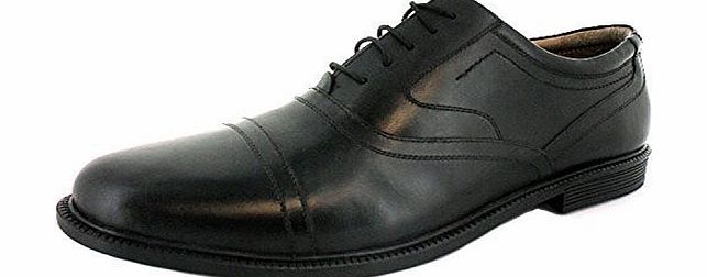 Business Class Mens/Gents Black Leather Upper Formal Lace Up Shoes In Xl Sizes - Black - UK 13