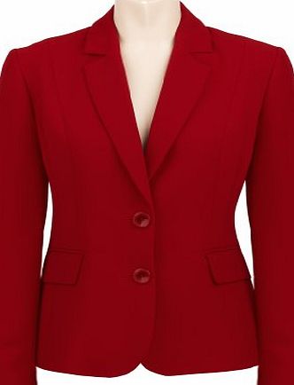 Busy Clothing Womens Red Suit Jacket - Size 16