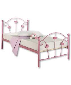 Butterfly Single Bed - Pink/Pillowtop Mattress