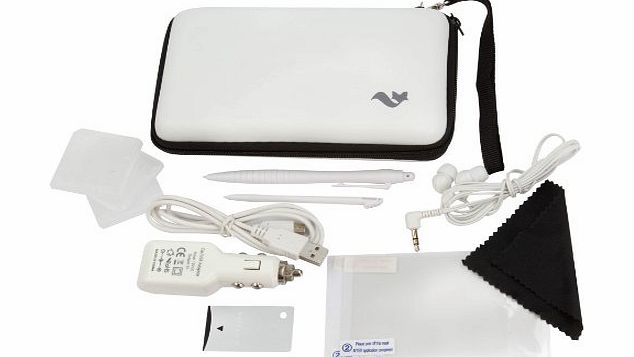 ButterFox Deluxe 12-in-1 Accessory Travel Pack / Case For the New 3DS XL Console: White (Nintendo 3DS XL)