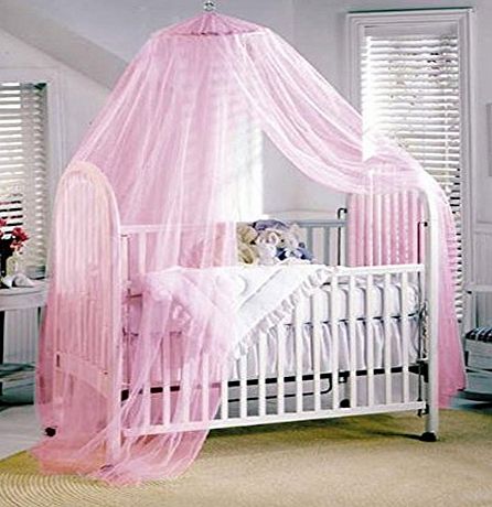 Butterme Dome Bed Canopy Netting Princess Mosquito Net for Babies and Adults (Pink)