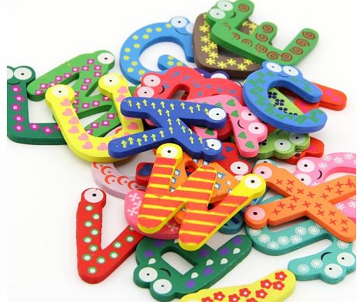 buyonline Kids toys colorful wooden refrigerator magnet alphabet A-Z Letters 26pcs