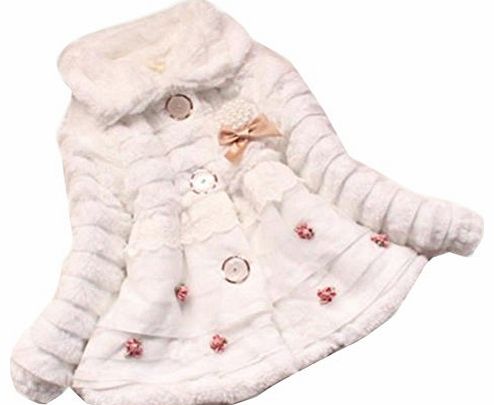 buytra Junoesque Baby Toddlers Girls Faux Fur Fleece Lined Coat Kids Winter Warm Jacket