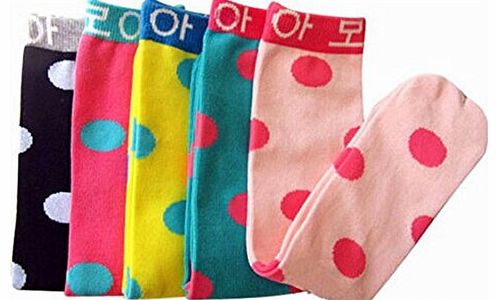 buytra Kids Toddlers Girls Soft Knee High School Socks 2-8Y Polka Dot Tights Leggings