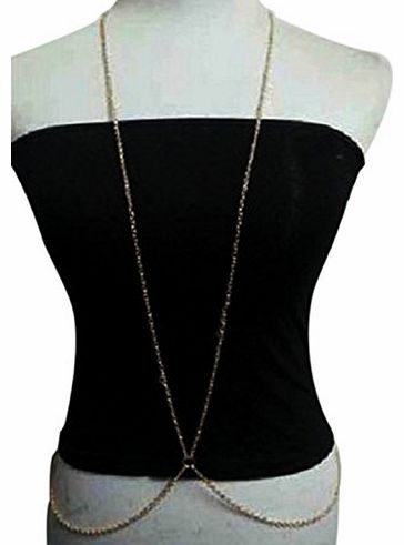 buytra Womens Latest Crossover Waist Belt Belly Harness Body Chain Necklace