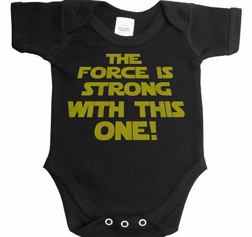 The force is strong with this one funny baby boy/girl babygrow vest
