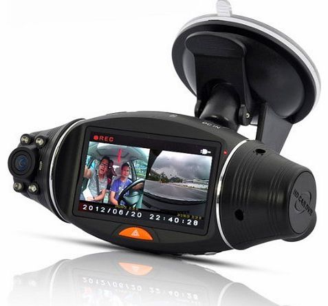 BW 2.7 Inch rotatable Screen Dual Camera Car DVR with GPS Logger and GPS Sensor night vision SC310