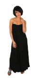 A19 Ladies Black Maxi Long Dress Strapless Size 8 10 12