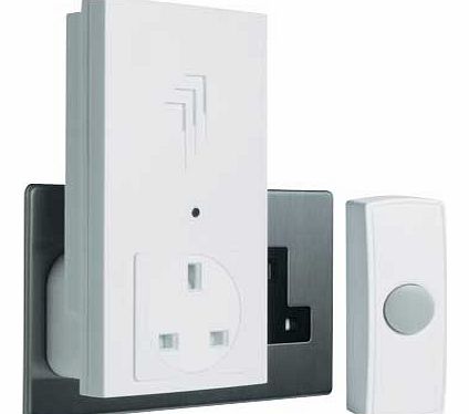 White 30m Plug Through Wireless Doorbell Kit