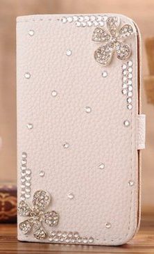 C-GUESS Apple iPod Touch 5 5th Jewelry Bling Diamond Gem Leather Smart Case Cover With Magnetic Flip Horizontals 