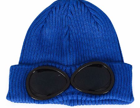 C.P Company Goggle Beanie Hat Blue