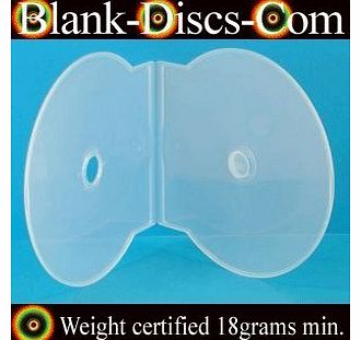 Pack of 50 Heavy Duty 18gram C-Shell Clam Shell CD/DVD Storage Cases - Clear (50 Pack) Virtually Unbreakable - disc NOT included **** (EAN/UPC 760881790116)