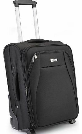 Black Executive Trolley Flight Approved Hand Luggage- 20`` high, 41l case - Black