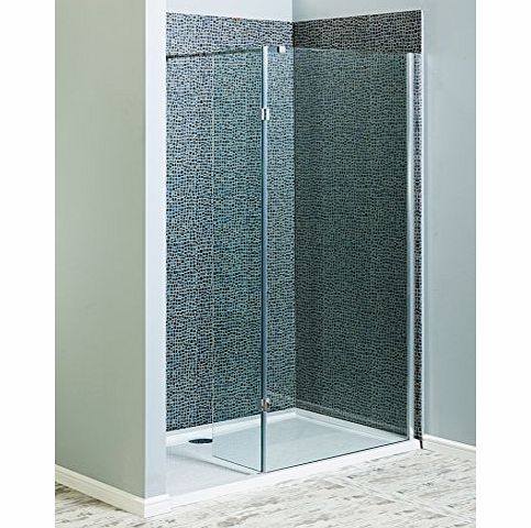 Walk In Shower Wet Room Panels 8mm Glass Screen Cubicle Enclosure - 300mm Hinged