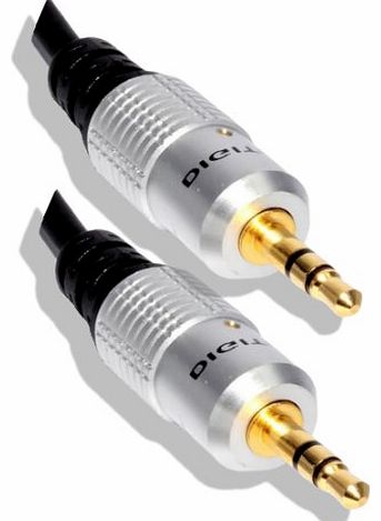 0.5m Gold Plated 3.5mm Stereo Jack to Jack Cable