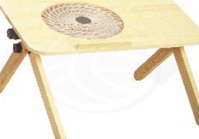 CABLEMATIC Wooden table with notebook fan
