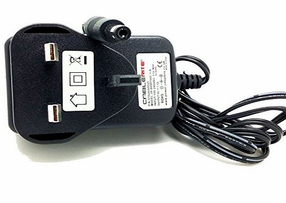 CableRite Kettler Giro P Advantage Exercise Bike 9v Mains power supply adapter Quality charger