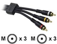 CABLES TO GO 1M VELOCITY RCA VIDEO   AUDIO