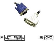 CABLES TO GO 3M DVI A FEMALE TO HD15 MALE