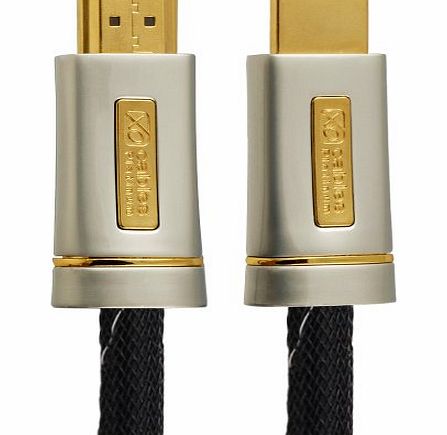 4M (4 Meter) XO PLATINUM HDMI TO HDMI Cable *New 2.0/1.4 Version High-Speed with ETHERNET and 3D 21GPS* FULL HD 2160p/1080p for XBOX 360, PS3, PS4, SKYHD, VIRGIN BOX, DVD, BLU-RAY, UHD, LCD, LED, PLAS