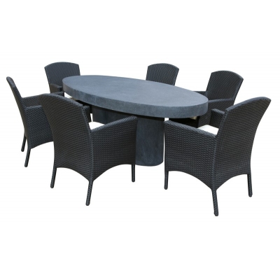Elegrande Terrazzo Oval Table and 6 Chairs