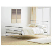 Cadiz Double Bed, Silver And Brook Mattress