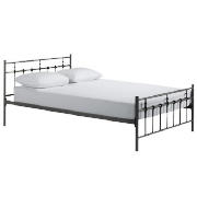 Caen Double Bed Frame, Black Finish