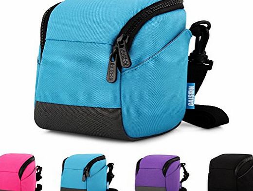CAISON  Weather Protective Digital Camera Bridge Compact System Mirrorless Comfort Case Carry Messenger Shoulder Bag (Turquoise)